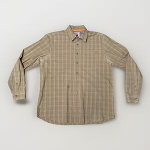 5.11 Tactical Shirt Men's Large Green Olive Plaid Snap Long Sleeve Conceal Carry